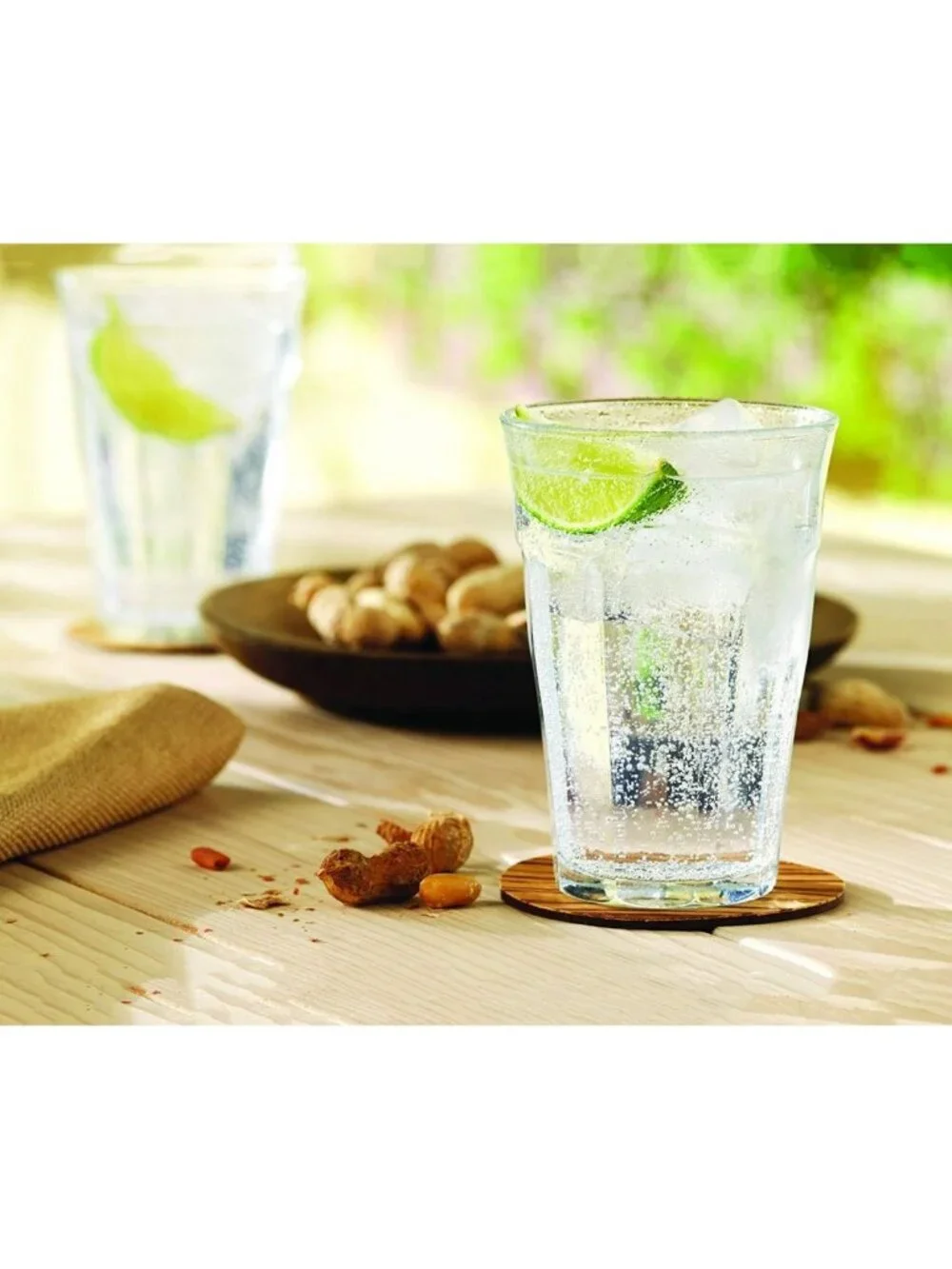 Clear Tempered Glass Tumblers Set of 6 | Durable, Stylish Drinkware, 12.62 oz